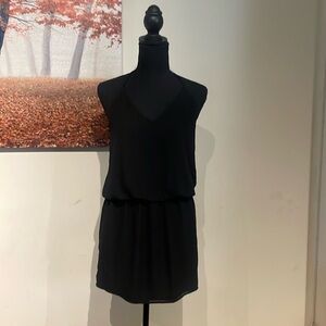 Women Black dress, open back. Size M